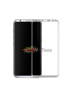 OEM Πλήρες προστατευτικό γυαλί για Samsung Galaxy S8. Ασημί Αξεσουάρ